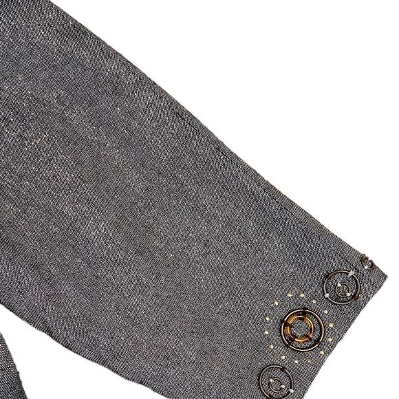 Coldwater creek metallic linen blend blazer jacket embellished cuffs size XL - Picture 10 of 12